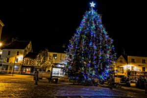 christmas tree in town square